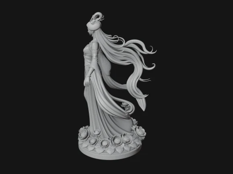 Flying Celestial Fairy Statue Design 4 - 3D Print Model 3D Print Model