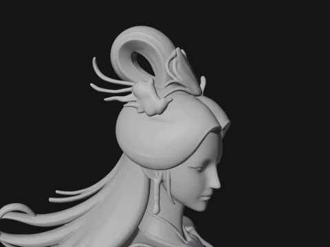 Flying Celestial Fairy Statue Design 4 - 3D Print Model 3D Print Model