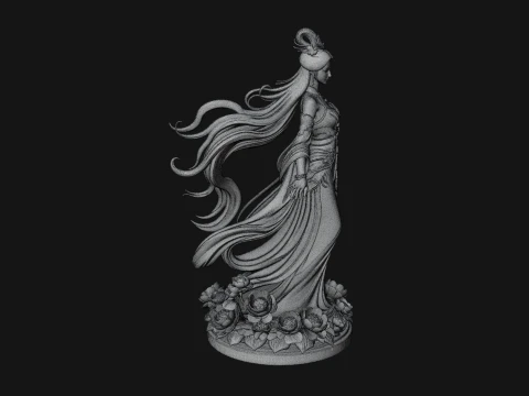 Flying Celestial Fairy Statue Design 4 - 3D Print Model 3D Print Model