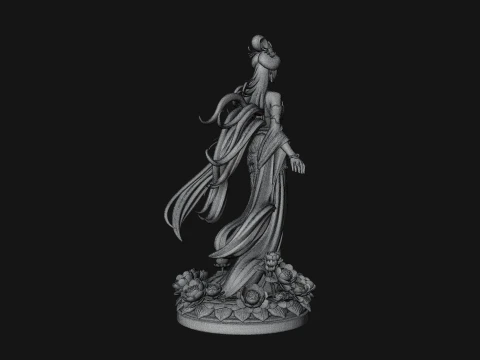 Flying Celestial Fairy Statue Design 4 - 3D Print Model 3D Print Model