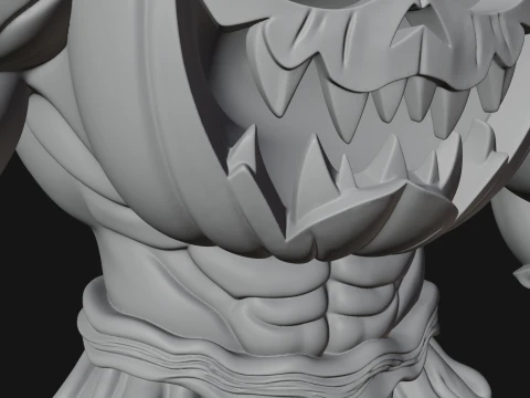 Pumpkin Tree Creature Statue Design 4 - 3D Print Model 3D Print Model