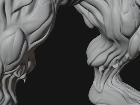 Pumpkin Tree Creature Statue Design 4 - 3D Print Model 3D Print Model