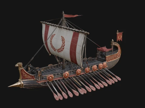 ROME - War Galley Design 1 - 3D Print Model 3D Print Model