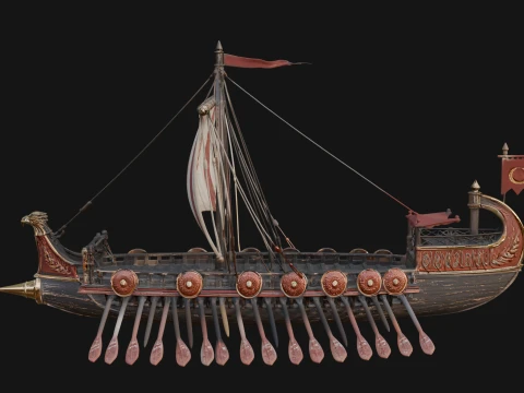 ROME - War Galley Design 1 - 3D Print Model 3D Print Model