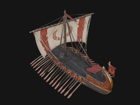 ROME - War Galley Design 1 - 3D Print Model 3D Print Model