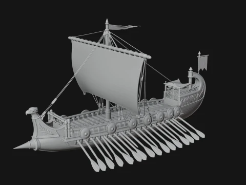 ROME - War Galley Design 1 - 3D Print Model 3D Print Model