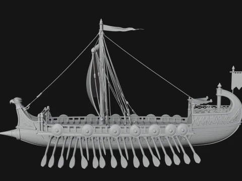 ROME - War Galley Design 1 - 3D Print Model 3D Print Model