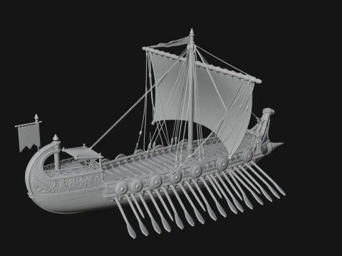 ROME - War Galley Design 1 - 3D Print Model 3D Print Model