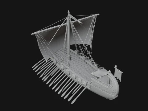 ROME - War Galley Design 1 - 3D Print Model 3D Print Model
