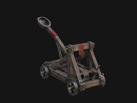ROME - Wheeled Catapult Design 1 - 3D Print Model 3D Print Model