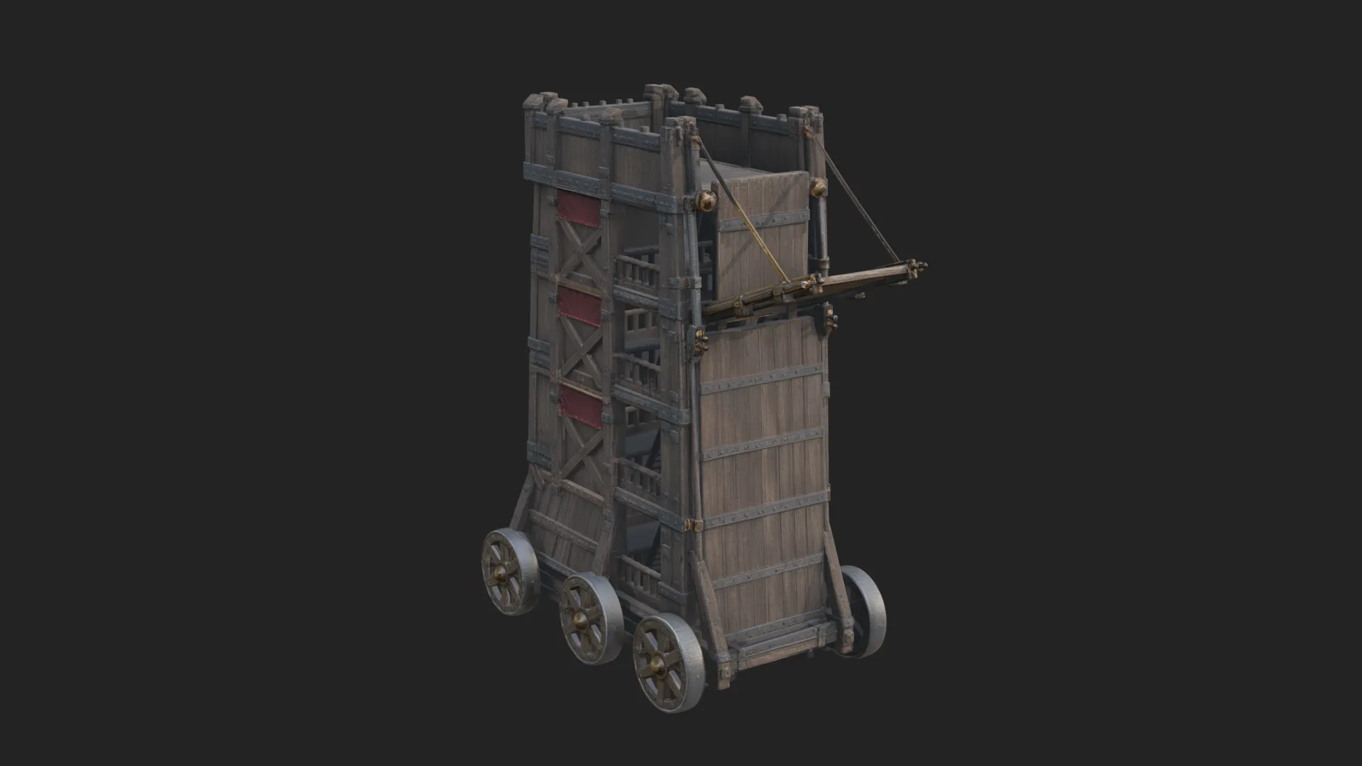 ROME - Siege Tower Design 1 - 3D Print Model 3D Print Model .c4d .max .obj .3ds .fbx .stl .blend 