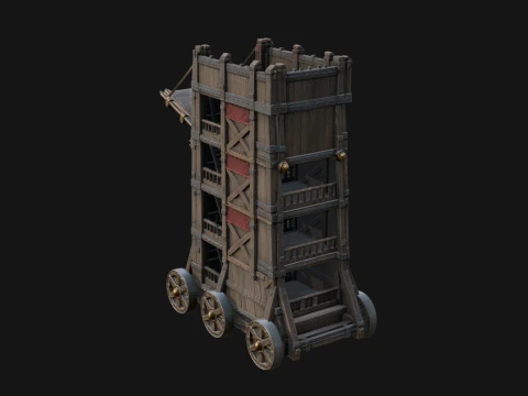 ROME - Siege Tower Design 1 - 3D Print Model 3D Print Model