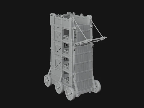 ROME - Siege Tower Design 1 - 3D Print Model 3D Print Model