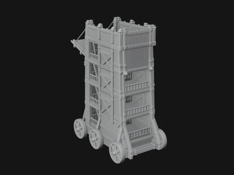 ROME - Siege Tower Design 1 - 3D Print Model 3D Print Model