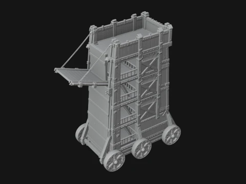 ROME - Siege Tower Design 1 - 3D Print Model 3D Print Model