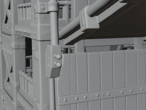 ROME - Siege Tower Design 1 - 3D Print Model 3D Print Model