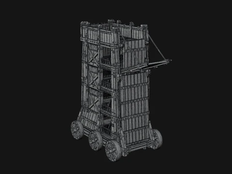 ROME - Siege Tower Design 1 - 3D Print Model 3D Print Model