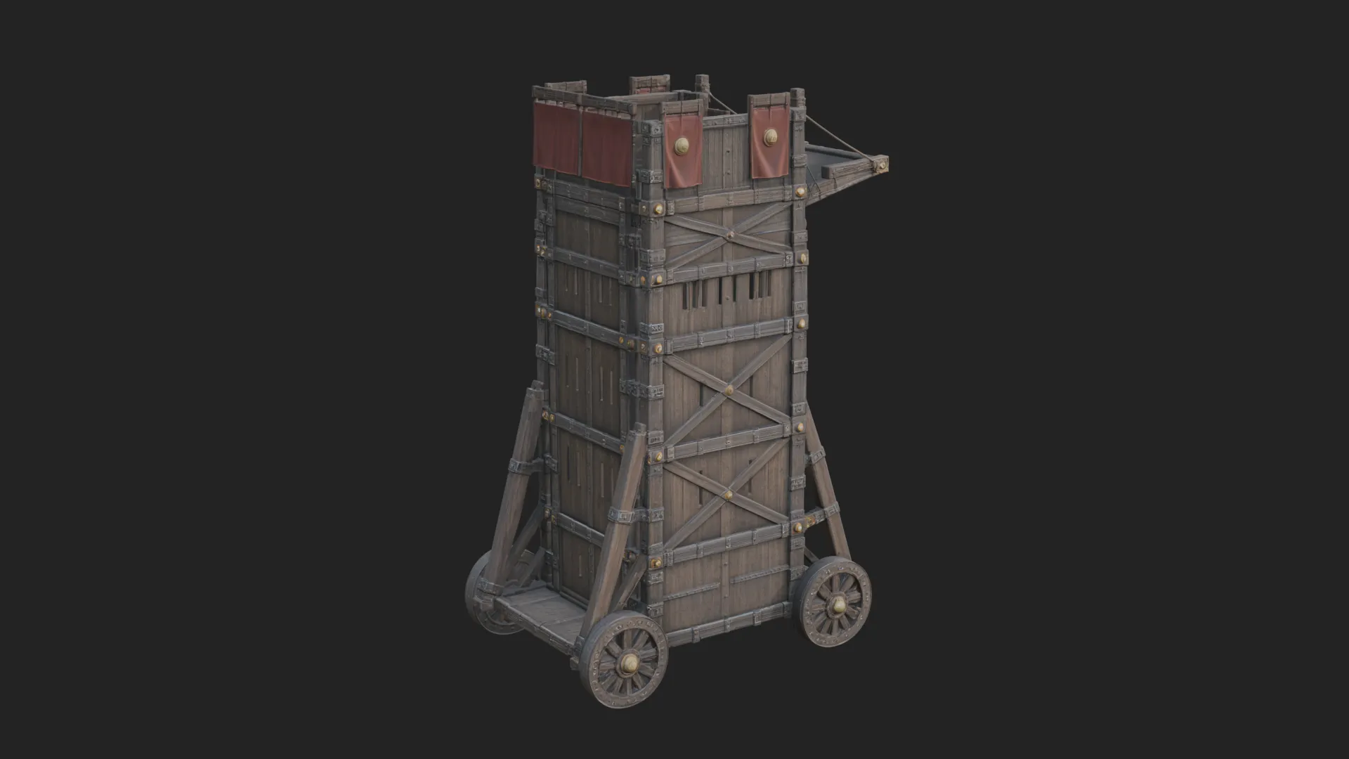 ROME - Siege Tower Design 2 - 3D Print Model 3D Print Model .c4d .max .obj .3ds .fbx .stl .blend 