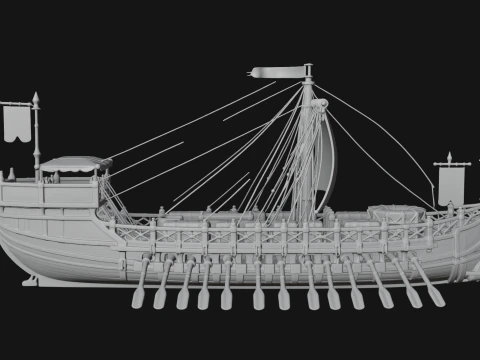 ROME - Cargo Ship Design 2 - 3D Print Model 3D Print Model