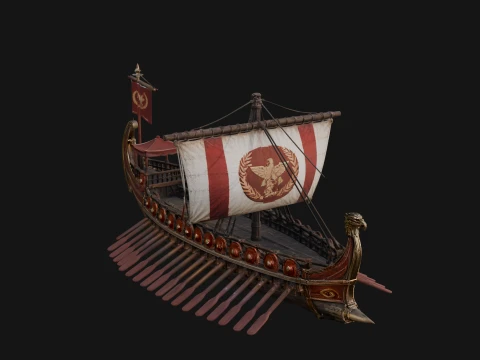 ROME - War Galley Design 2 - 3D Print Model 3D Print Model