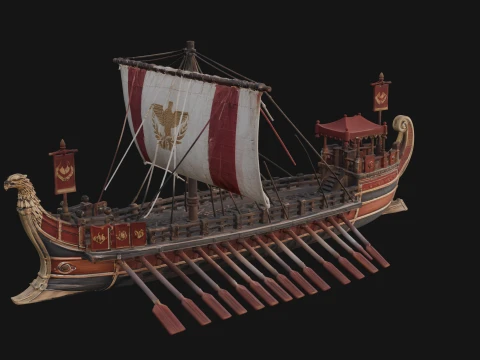 ROME - War Galley Design 4 - 3D Print Model 3D Print Model