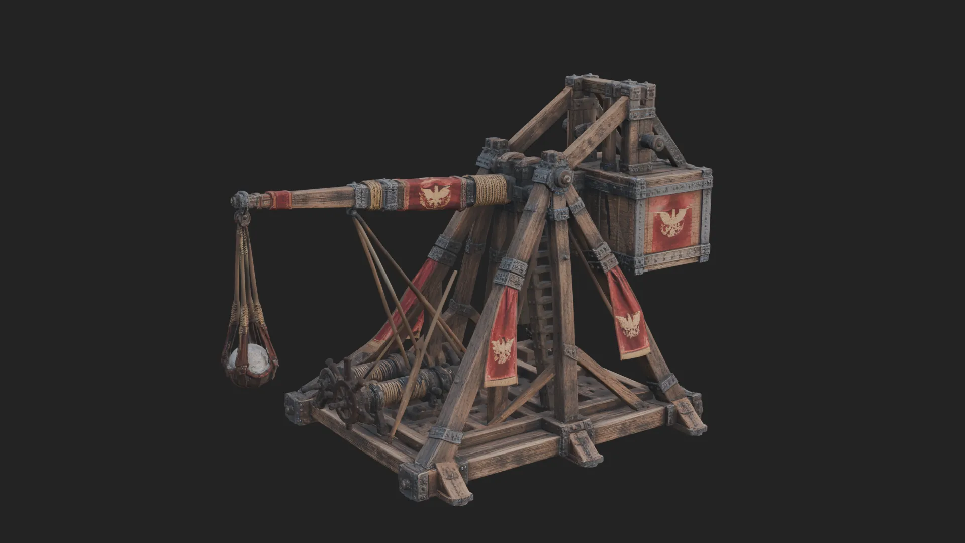 ROME - Trebuchet Design 1 - 3D Print Model 3D Print Model .c4d .max .obj .3ds .fbx .stl .blend 