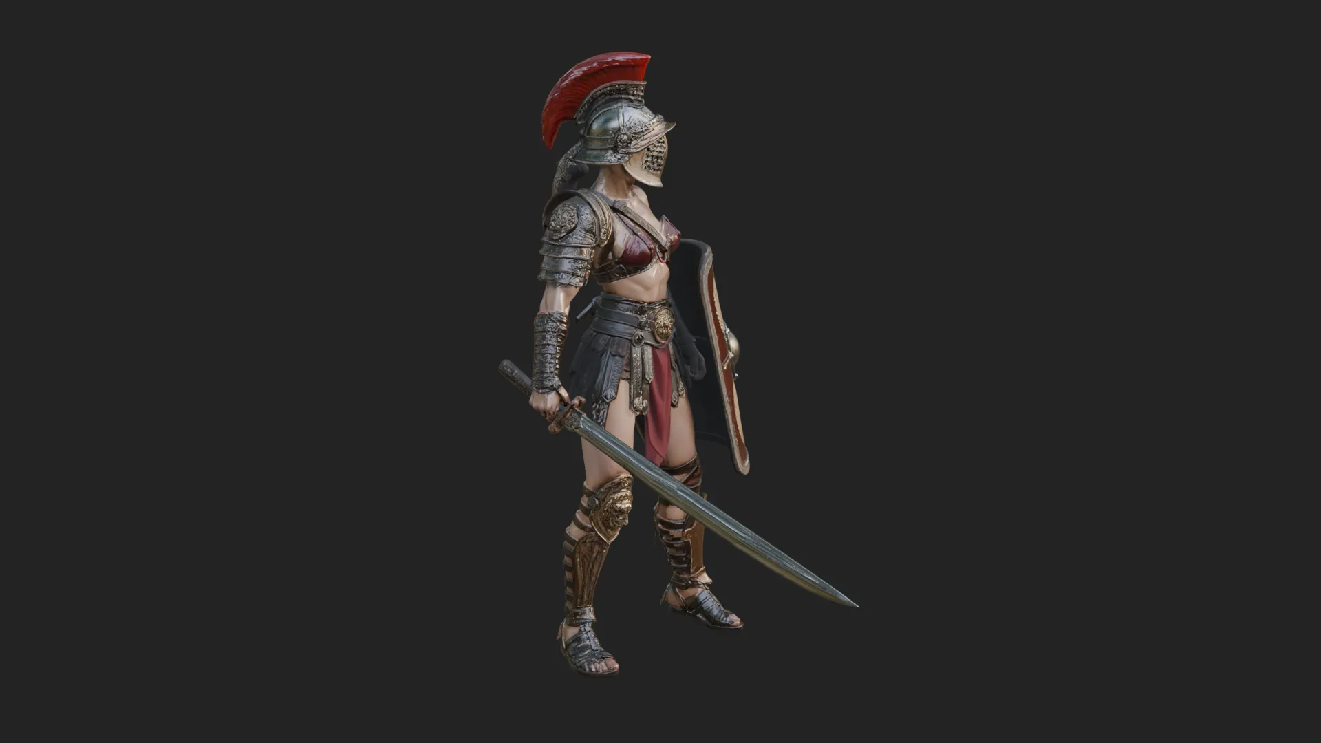 ROME - Gladiatrix Design 1 - 3D Print Model 3D Print Model .c4d .max .obj .3ds .fbx .stl .blend 