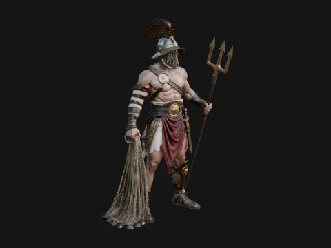 ROME - Retiarius Gladiator Design 1 - 3D Print Model 3D Print Model