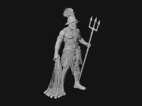 ROME - Retiarius Gladiator Design 1 - 3D Print Model 3D Print Model