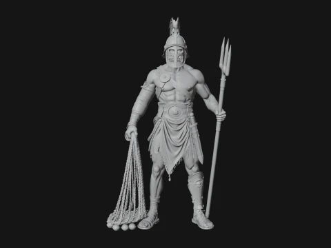 ROME - Retiarius Gladiator Design 1 - 3D Print Model 3D Print Model