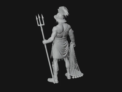 ROME - Retiarius Gladiator Design 1 - 3D Print Model 3D Print Model