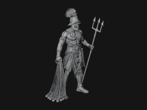 ROME - Retiarius Gladiator Design 1 - 3D Print Model 3D Print Model