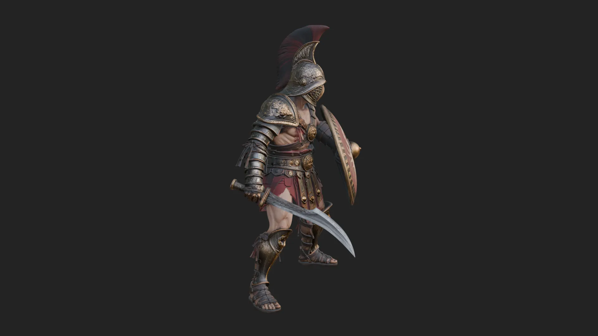 ROME - Gladiator Design 2 - 3D Print Model 3D Print Model .c4d .max .obj .3ds .fbx .stl .blend 