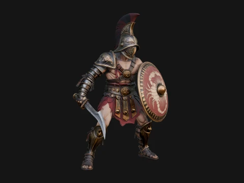 ROME - Gladiator Design 2 - 3D Print Model 3D Print Model