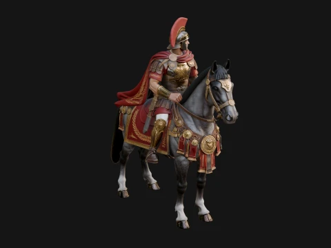 ROME - Mounted Officer Design 2 - 3D Print Model 3D Print Model