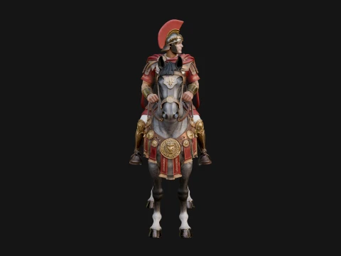 ROME - Mounted Officer Design 2 - 3D Print Model 3D Print Model