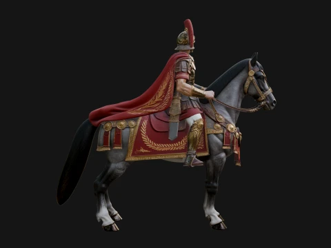ROME - Mounted Officer Design 2 - 3D Print Model 3D Print Model