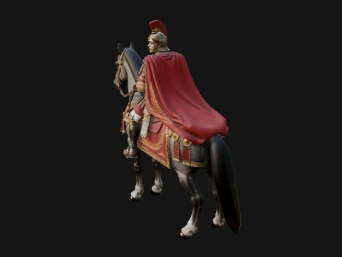 ROME - Mounted Officer Design 2 - 3D Print Model 3D Print Model