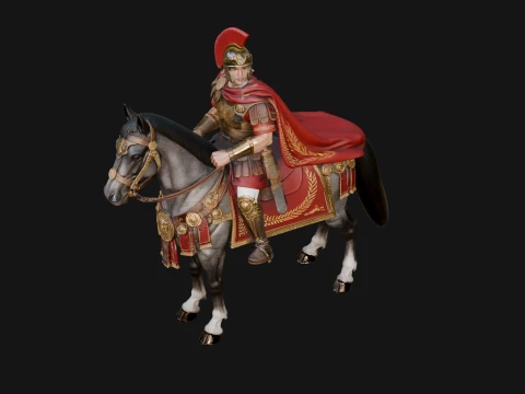 ROME - Mounted Officer Design 2 - 3D Print Model 3D Print Model