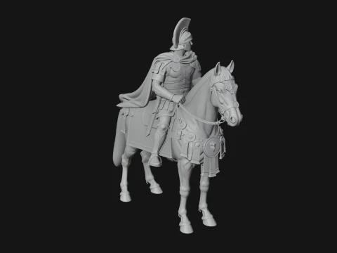 ROME - Mounted Officer Design 2 - 3D Print Model 3D Print Model