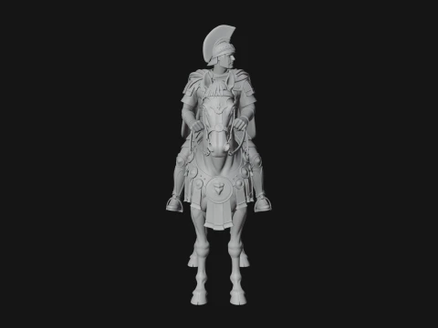 ROME - Mounted Officer Design 2 - 3D Print Model 3D Print Model