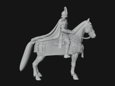 ROME - Mounted Officer Design 2 - 3D Print Model 3D Print Model