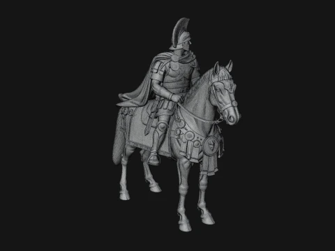 ROME - Mounted Officer Design 2 - 3D Print Model 3D Print Model