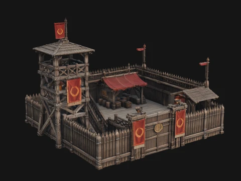 ROME - Military Camp Design 1 - 3D Print Model Modèles 3D en vedette