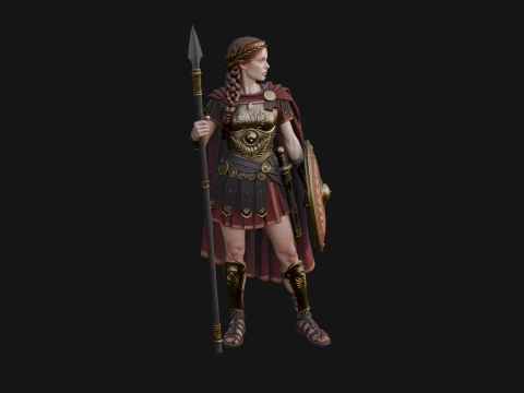 ROME - Woman Soldier Design 1 - 3D Print Model 3D Print Model