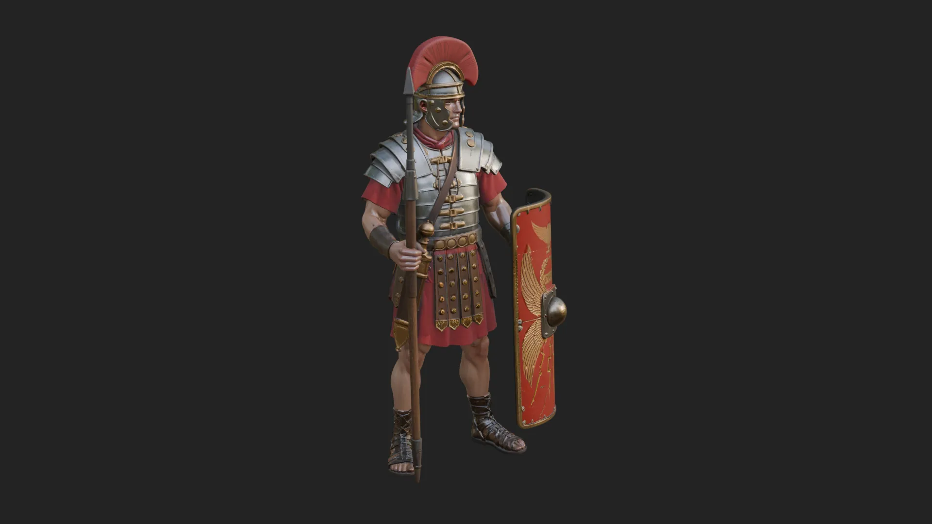 ROME - Legionary Design 3 - 3D Print Model 3D Print Model .c4d .max .obj .3ds .fbx .stl .blend 