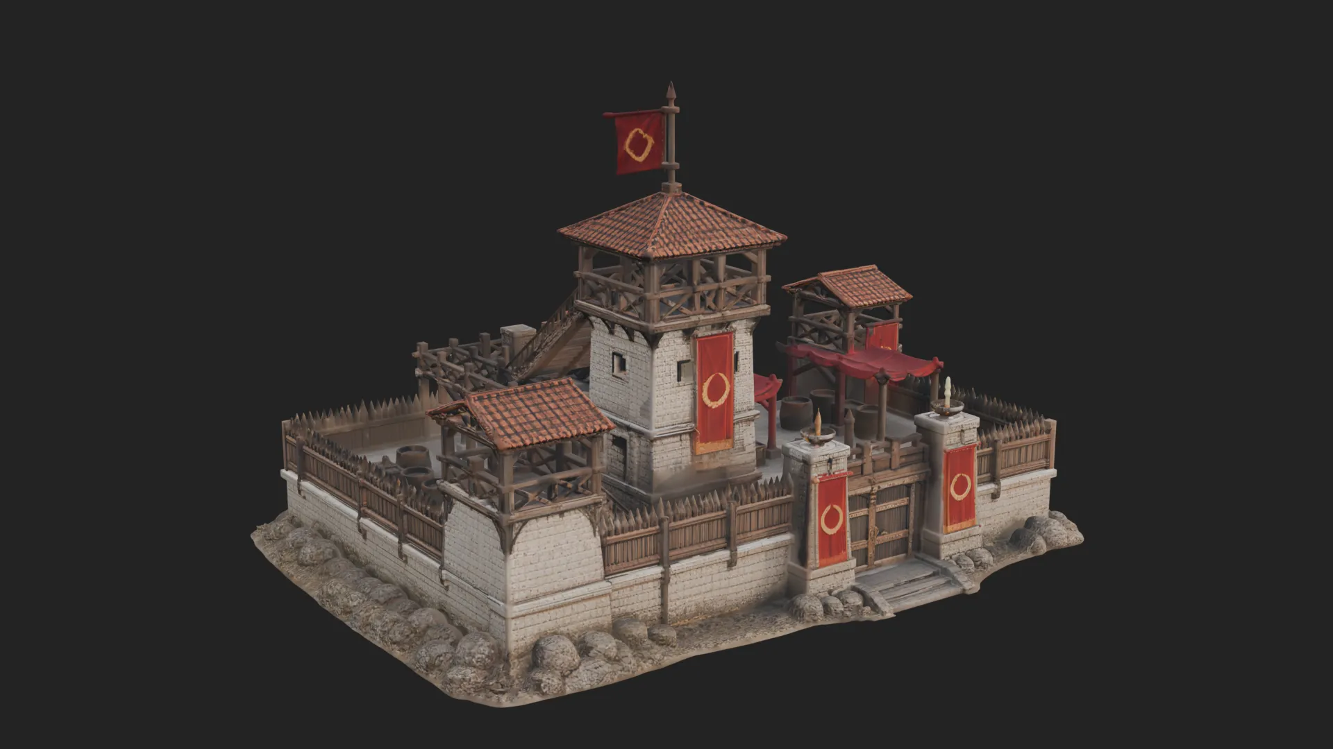 ROME - Fort Outpost Design 1 - 3D Print Model 3D Print Model .c4d .max .obj .3ds .fbx .stl .blend 