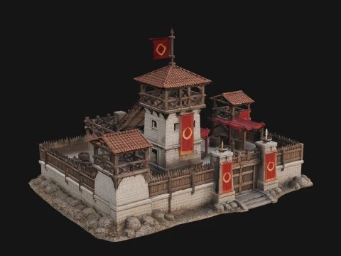 ROME - Fort Outpost Design 1 - 3D Print Model 3D Print Model