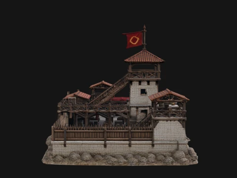 ROME - Fort Outpost Design 1 - 3D Print Model 3D Print Model