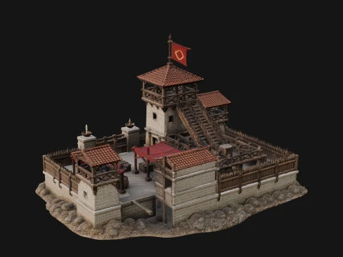 ROME - Fort Outpost Design 1 - 3D Print Model 3D Print Model